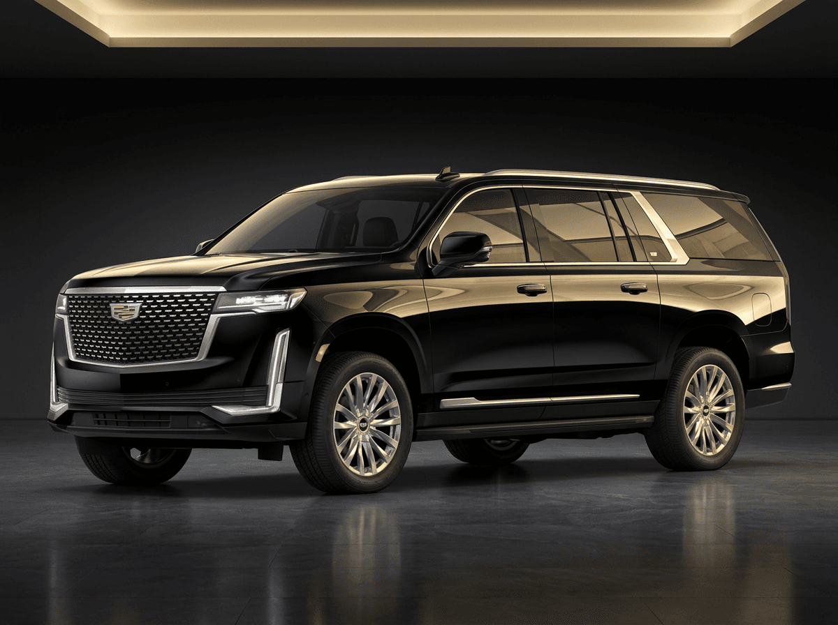 Black Cadillac Escalade ESV luxury SUV